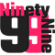 99 Ninety Nine Logo - Square - Black and Red